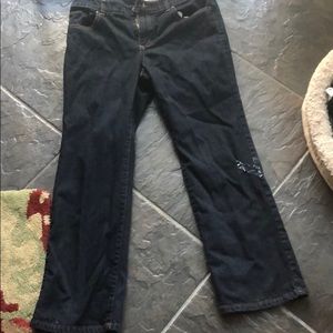 Chico’s dark blue jeans